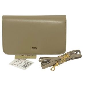 Buxton Vintage Tan Taupe Leather Convertible Mini Bag Clutch - NWT